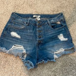 High-Waisted Jean Shorts